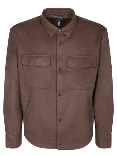 Wool And Cashmere Cloth Overshirt - Emporio Armani - Modalova