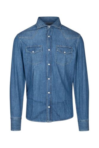 Button-up Denim Shirt - Brunello Cucinelli - Modalova