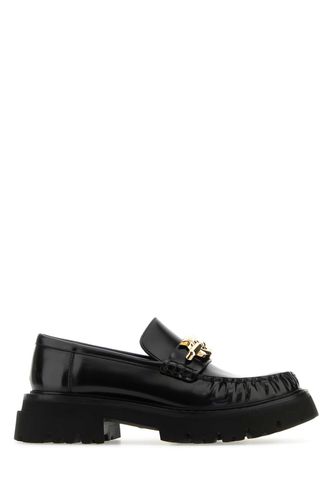 Black Leather Ingrid Loafers - Ferragamo - Modalova