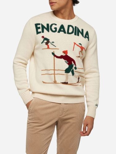 Sweater Bombardino Light With Engadina Skiers Jacquard - MC2 Saint Barth - Modalova