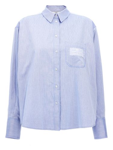 Logo Embroidery Chevron Shirt - Elisabetta Franchi - Modalova