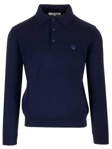 Maison Kitsuné Polo In Lana Merino - Maison Kitsuné - Modalova