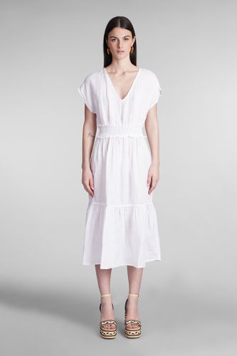 Lino Dress In White Linen - 120% Lino - Modalova