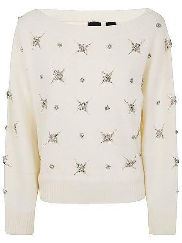 Pinko Embellished Ribbed Hem Jumper - Pinko - Modalova