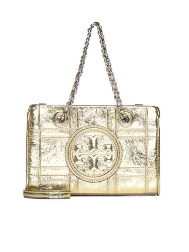 Fleming Soft Metallic Quilt Mini Chain Tote - Tory Burch - Modalova