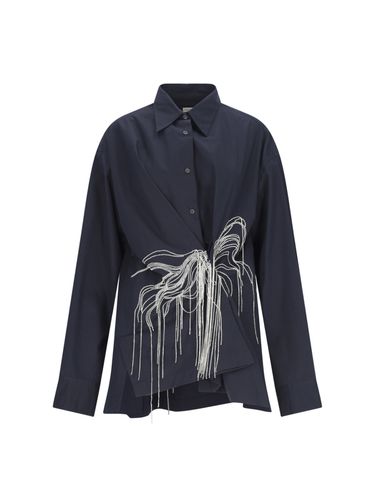 Oversized Shirt With Rhinestones - Dries Van Noten - Modalova