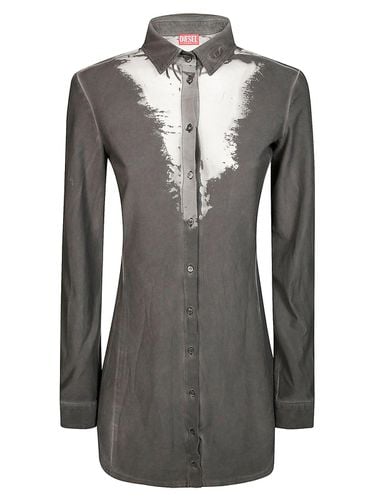 Diesel Logo Embroidered Long Shirt - Diesel - Modalova