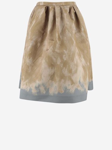 Satin Skirt With Abstract Pattern - Dries Van Noten - Modalova