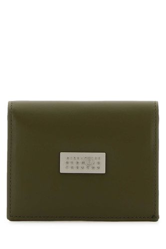 Khaki Leather Wallet - MM6 Maison Margiela - Modalova