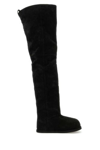 Black Suede Heidi Over-the-knee Boots - Amina Muaddi - Modalova