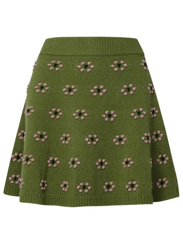 Kenzo Green Wool Mini Skirt - Kenzo - Modalova