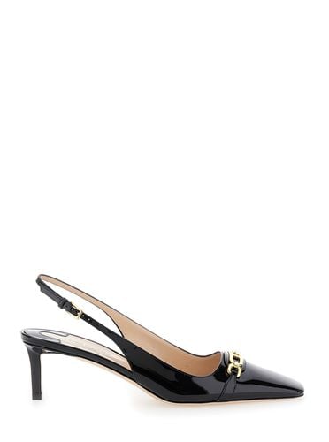Slingback Pumps With T Logo Detail In Patent Leather Woman - Tom Ford - Modalova