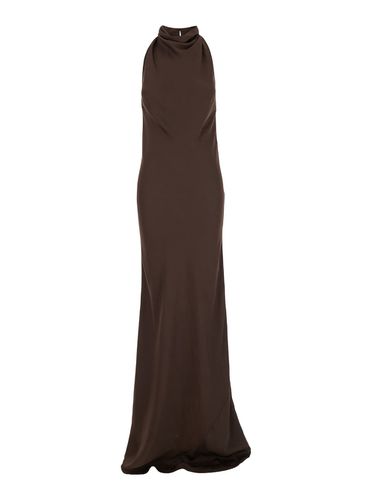 Long Halterneck Dress With Lace Inserts In Fabric Woman - Rotate by Birger Christensen - Modalova