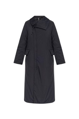 Y-3 Asymmetric Neck Long Down Coat - Y-3 - Modalova