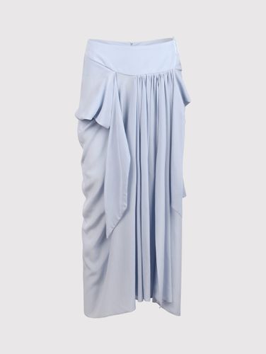 Silk Skirt With Pleated Detail - Ermanno Scervino - Modalova