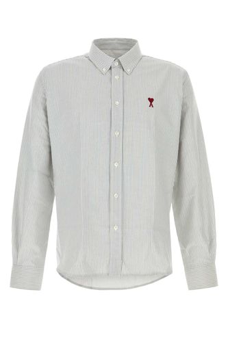 Embroidered Oxford Shirt - Ami Alexandre Mattiussi - Modalova