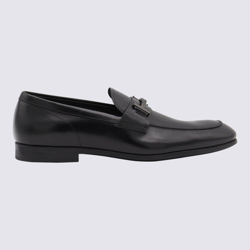 Tod's Black Leather Loafers - Tod's - Modalova