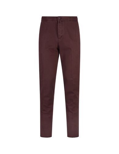 Burgundy Trousers With Elasticised Waistband - Kiton - Modalova