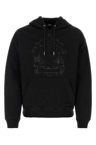 Versace Black Cotton Sweatshirt - Versace - Modalova