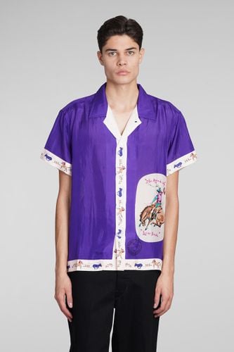 Bode Shirt In Viola Silk - Bode - Modalova