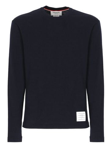 Long Sleeve Wool T-shirt - Thom Browne - Modalova