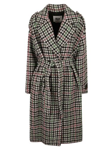 MSGM Multicolor Wool Blend Coat - MSGM - Modalova