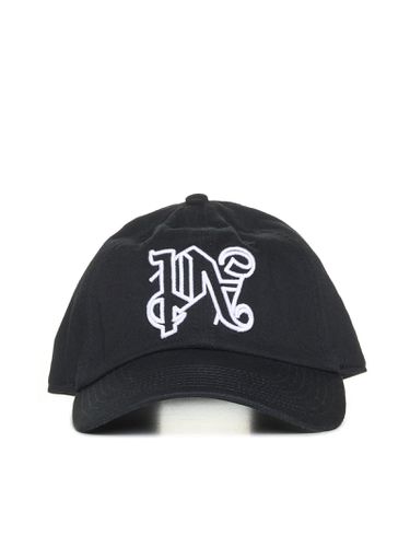 Monogram Cotton Baseball Cap - Palm Angels - Modalova