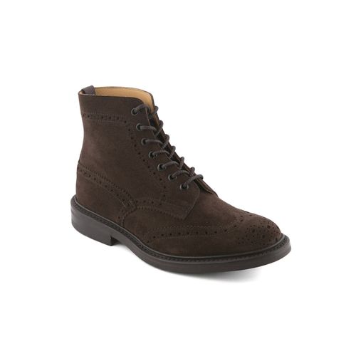 Stow Coffee Ox Reversed Suede Derby Boot - Tricker's - Modalova