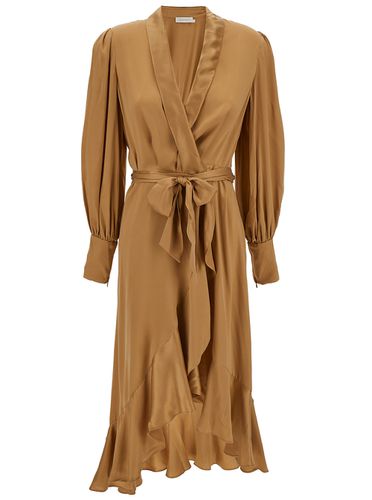 Midi Asymmetric Dress With Belt In Silk Woman - Zimmermann - Modalova