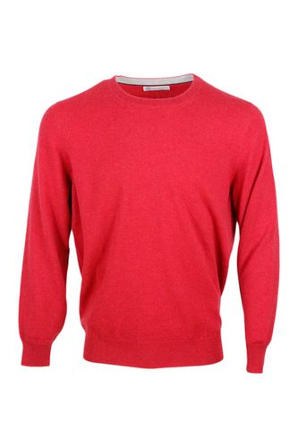 Long-sleeved Crew-neck Sweater In Fine 2-ply 100% Cashmere - Brunello Cucinelli - Modalova