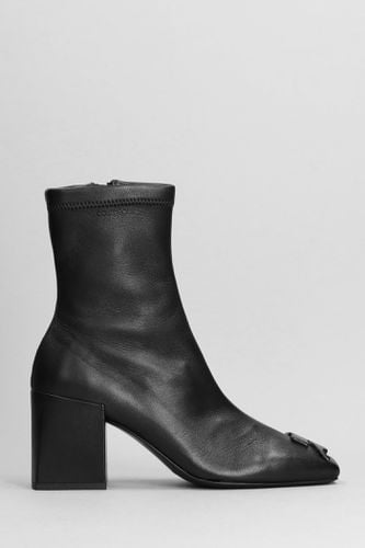 High Heels Ankle Boots In Black Leather - Courrèges - Modalova