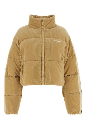 Beige Corduroy Down Jacket - Palm Angels - Modalova