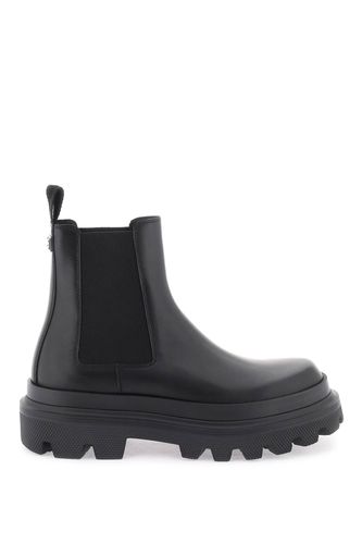 Chelsea Boots In Brushed Leather - Dolce & Gabbana - Modalova