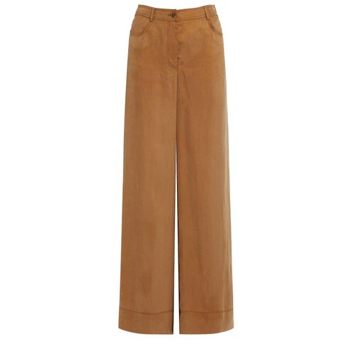 Wide Leg Twill Trousers - Alberta Ferretti - Modalova