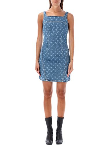 Moon Laser Denim Mini Dress - Marine Serre - Modalova