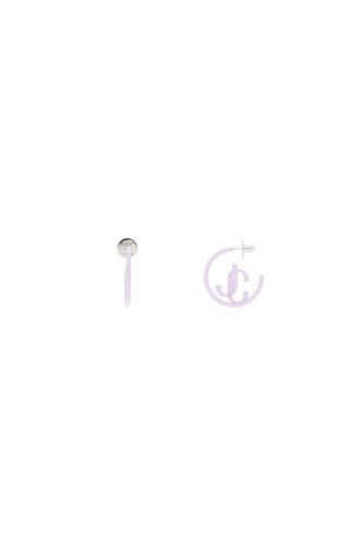 Jc Monogram Hoops Earrings - Jimmy Choo - Modalova