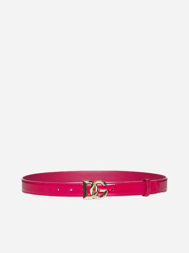 Dg Logo Patent Leather Belt - Dolce & Gabbana - Modalova