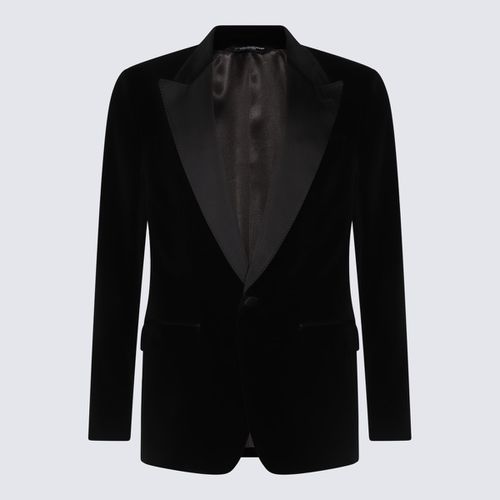 Dolce & Gabbana Black Cotton Blazer - Dolce & Gabbana - Modalova