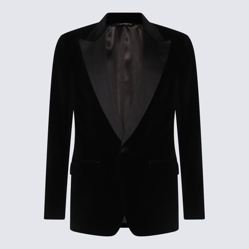 Dolce & Gabbana Black Cotton Blazer - Dolce & Gabbana - Modalova