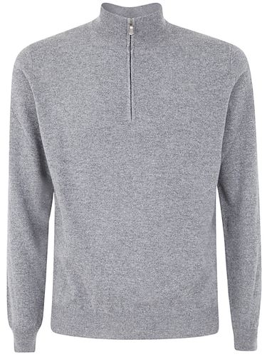 Wool Cashmere Long Sleeves Half Zipped Sweater - Filippo De Laurentiis - Modalova