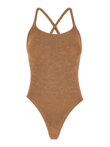 Bette One-piece Swimsuit With Crisscross Straps In Stretch Fabric Woman - Hunza G - Modalova