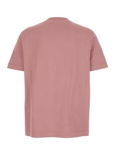 Crewneck T-shirt With Monil Detail On The Front In Cotton Woman - Brunello Cucinelli - Modalova