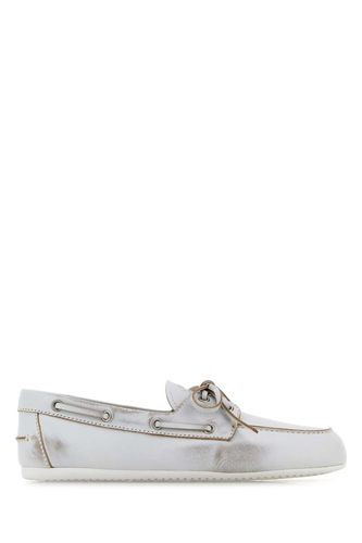 Miu Miu White Leather Loafers - Miu Miu - Modalova