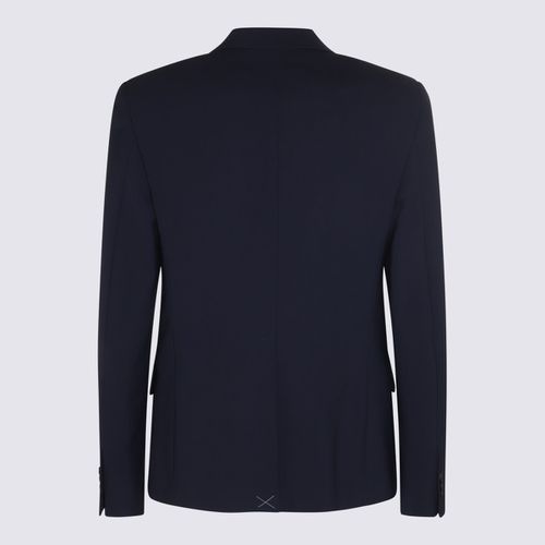 Midnight Blue Viscose-wool Blend Blazer - Off-White - Modalova