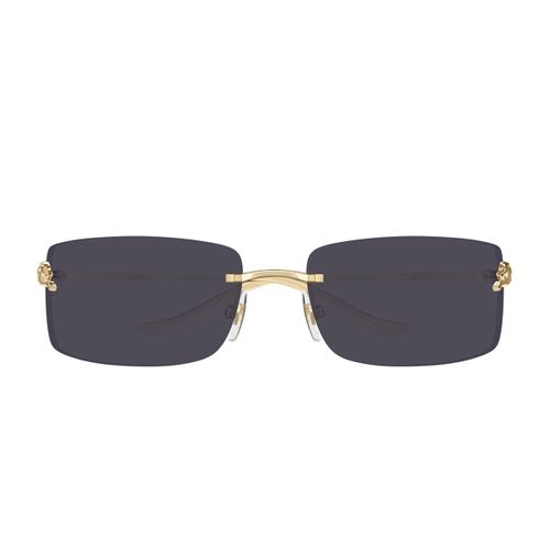 Cartier Ct0503s Panthère De Cartier 001 Gold Grey Sunglasses - Cartier Eyewear - Modalova