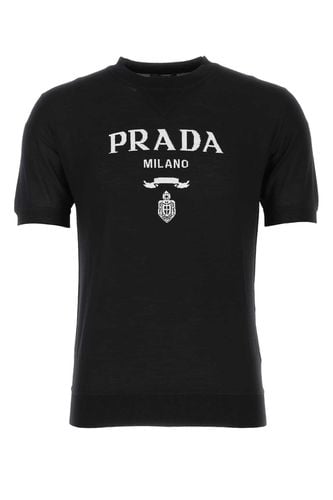Prada Black Wool T-shirt - Prada - Modalova