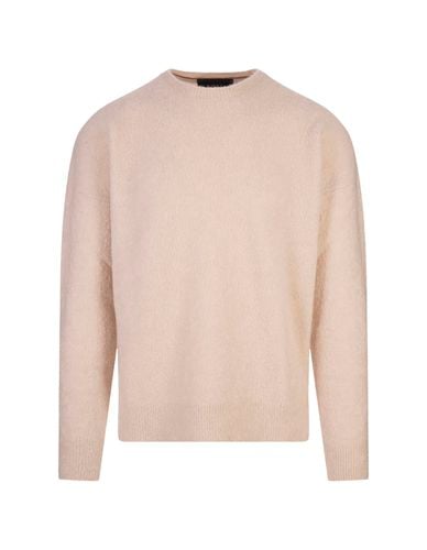 Relaxed Fit Sweater In Beige Cashmere And Silk - Hugo Boss - Modalova
