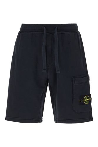 Black Cotton Bermuda Shorts - Stone Island - Modalova