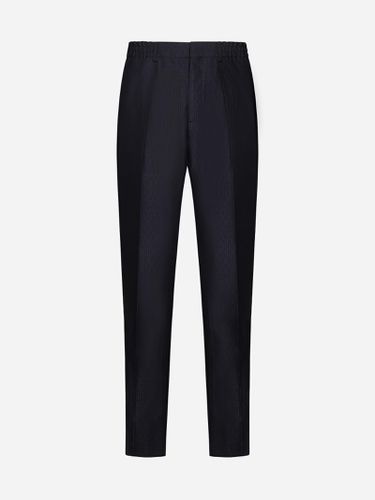 Ff Stripes Jacquard Wool Trousers - Fendi - Modalova