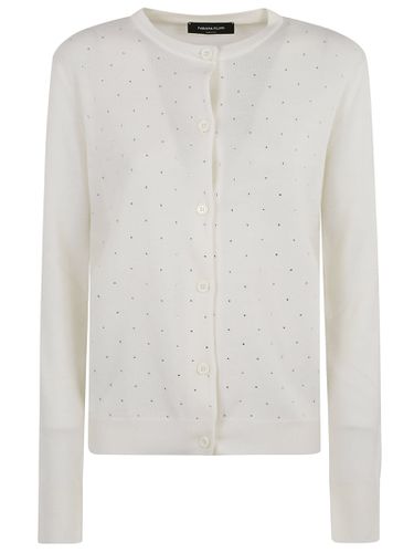 Rib Trim Embellished Cardigan - Fabiana Filippi - Modalova